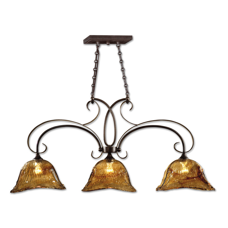 Luminaire suspendu linéaire à intensité variable 3 lumières Constantine