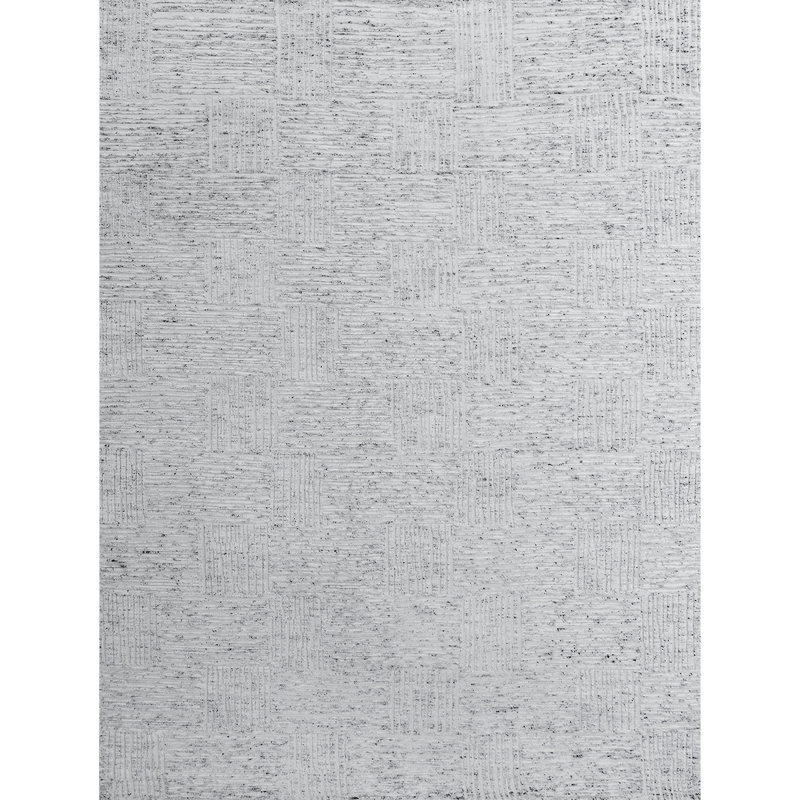Wool Area Rug in Gray, Rectangle 6' x 9'