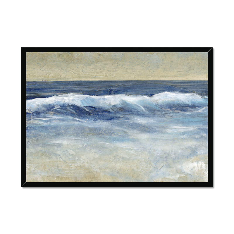 Breaking Shore Waves II by Timothy O' Toole - Painting, Black Framed Paper Print, 34cm H x 50cm W x 2.3cm D