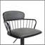Tabouret de bar ajustable en similicuir gris et métal noir Nash