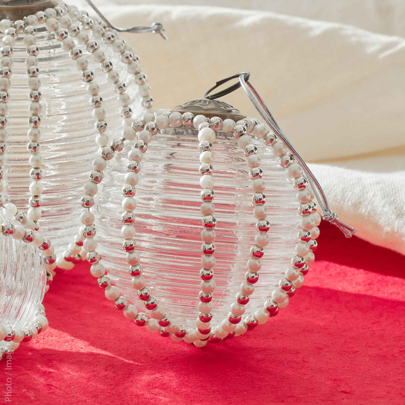 Ornements en boule, H 2,99 po x l 2,99 po x P 2,99 po
