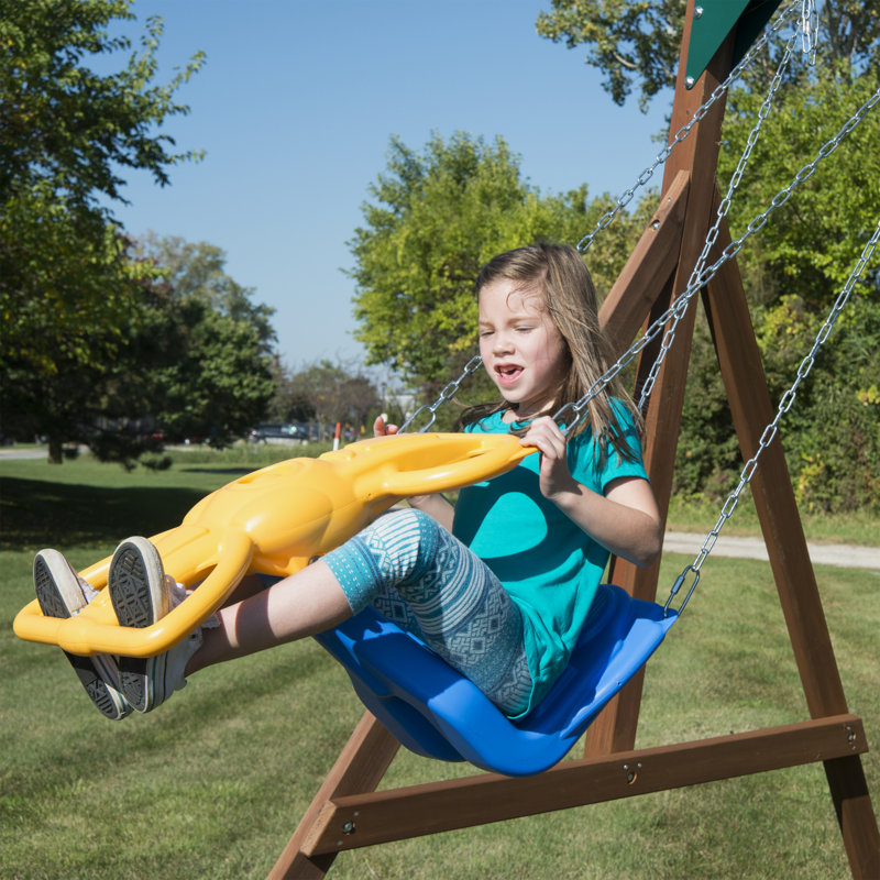 Knightsbridge Plus Large Wooden Swing Set with Canopy Roof