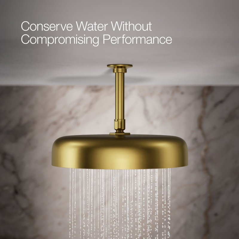 Statement™ 2.5 GPM Round 12 in. Rainhead with Katalyst Air-Induction Technology, Vibrant Brushed Moderne Brass