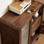 Commode d'appoint multifonctionnelle en noyer noir