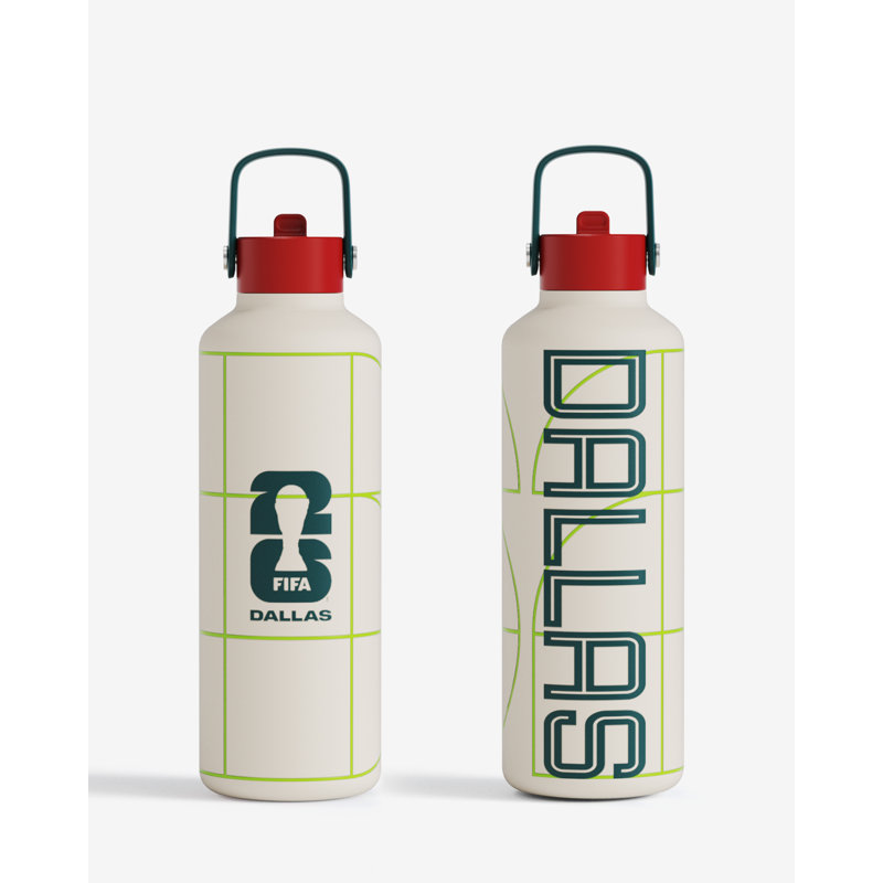 Bouteille d'eau en acier inoxydable Performance Drib 24 oz avec couvercle en paille silencieux et étanche - Édition 2026 de la Coupe du Monde de la Fifa