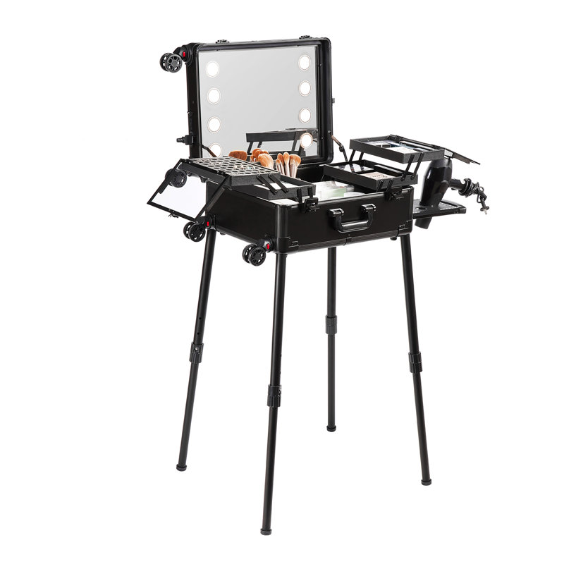 Aluminum 2 Compartment Makeup Organizer