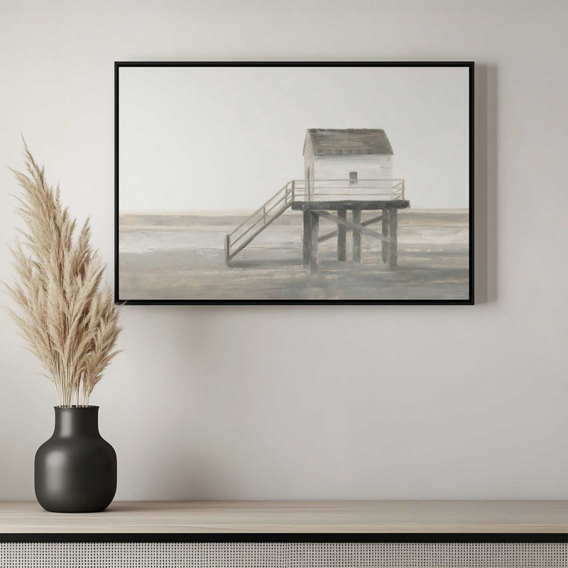 Impression sur toile Weathered Beach Outpost II par Ethan Harper, H 12 po x l 16 po, Cadre flottant sans passe-partout
