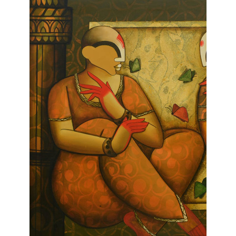 Celestial Conversation | Acrylic On Canvas | By Anupam Pal