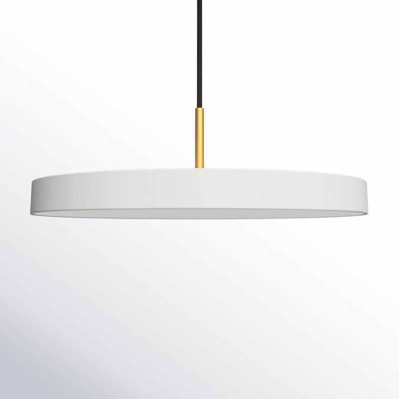 Ivan Single Light Metal Dimmable LED Pendant, White