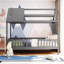 Lit simple en bois avec clôture (lit)-814322810