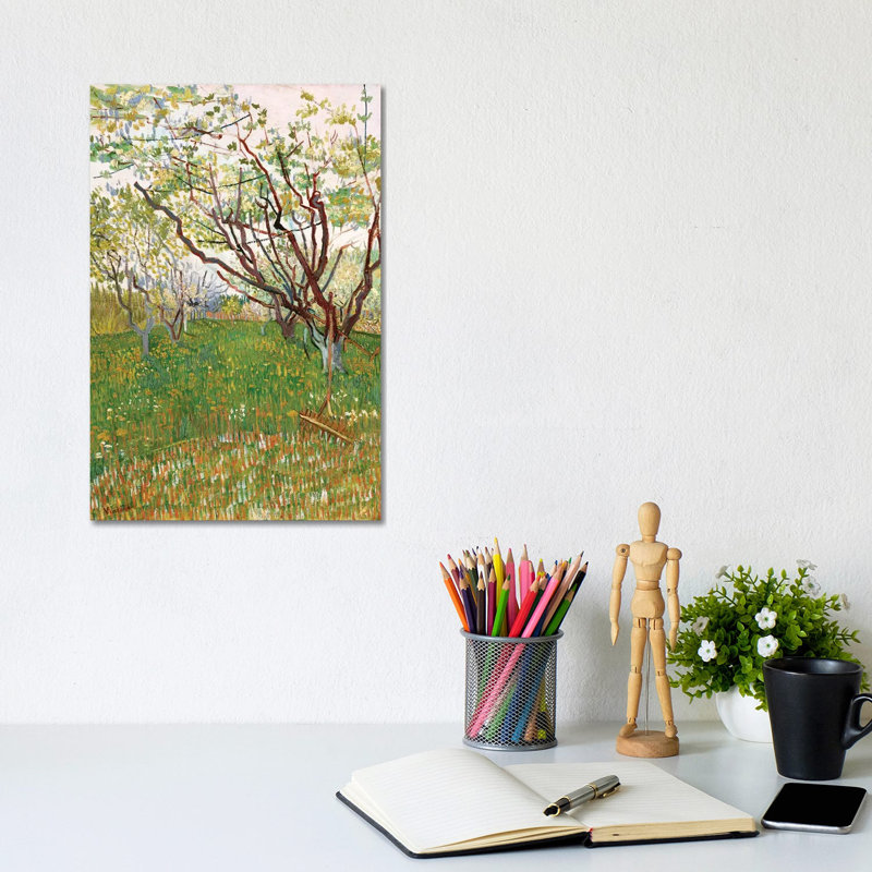 The Flowering Orchard, 1888 by Vincent Van Gogh - Wrapped Canvas Painting, 30.48cm H x 20.32cm W x 1.91cm D