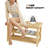 27.5" Shoe Rack Solid Wood Shoe Bench, 3-Tier Shoe Organizer