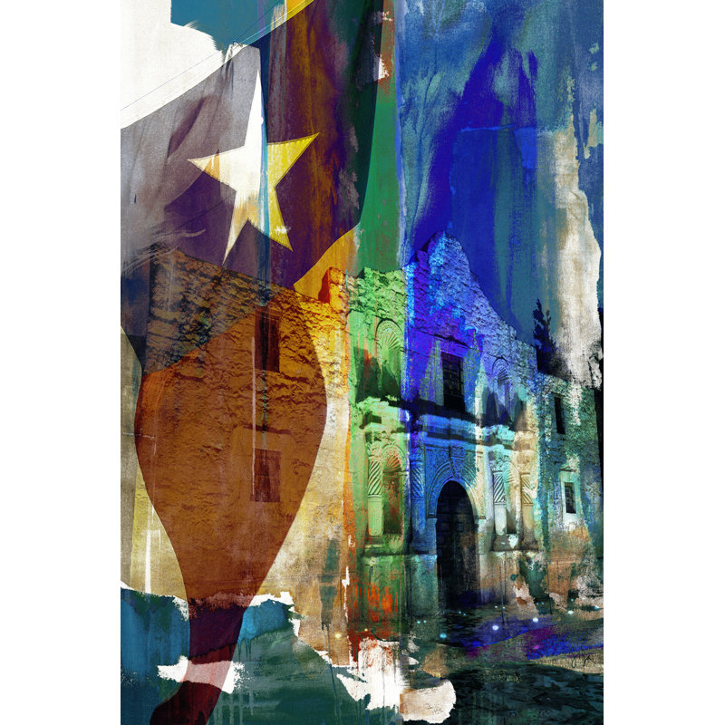 Alamo Flag by Sisa Jasper - Wrapped Canvas Print, 46cm H x 30cm W x 3.8cm D