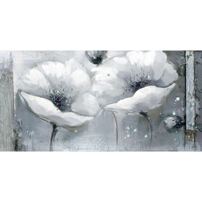 Grayscale flowers - 15.75"x31.50" Desk mat