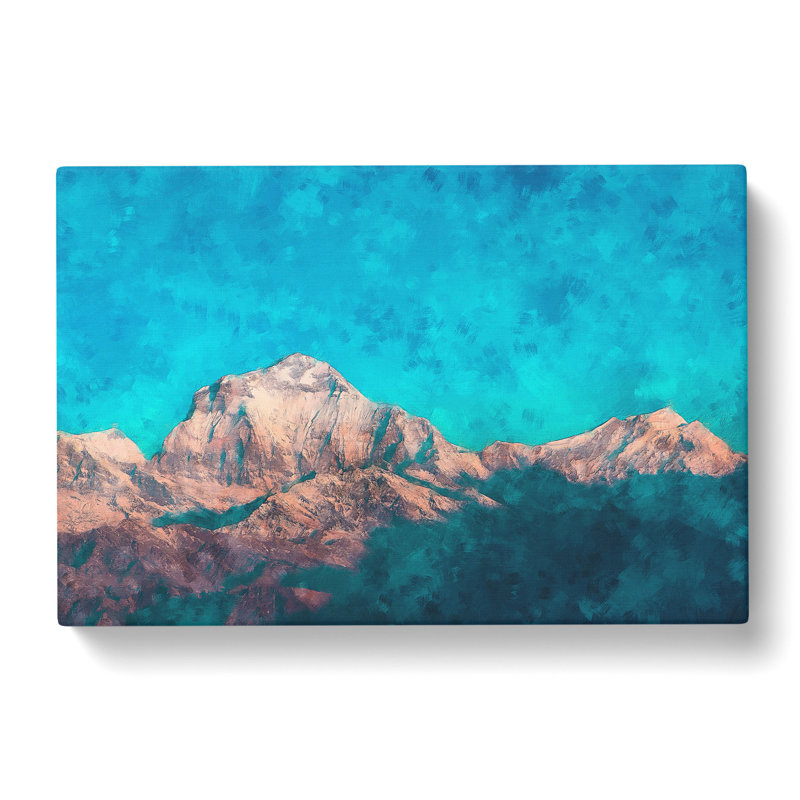 Annapurna Circuit In Nepal Painting - Wrapped Canvas, 60cm H x 91cm W x 3cm D
