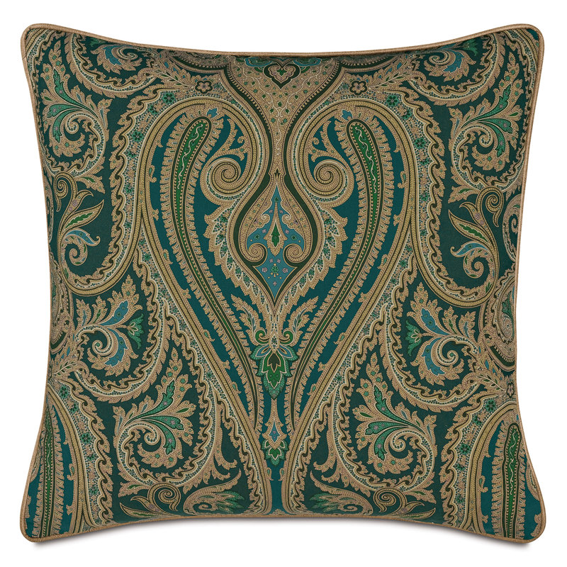 Lorenzo Paisley Decorative Pillow, Square 22"