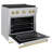 ZLINE Autograph 30 in. Paramount Satin Steel Gas Range w/ Door & Accents-98798785
