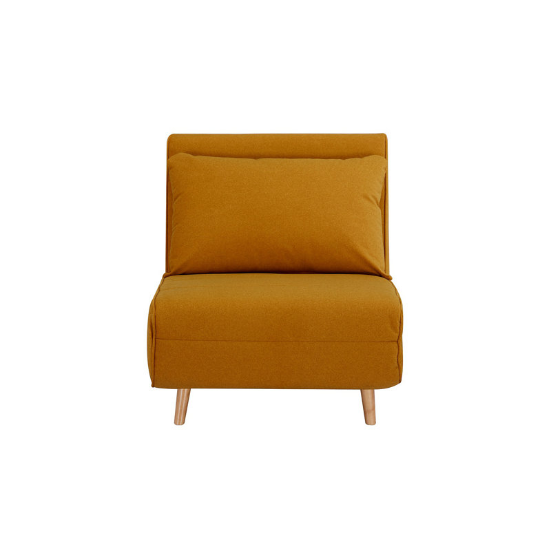 Canapé-lit - Canapé-lit 3 en 1, H 32,76 po x l 30,71 po x P 36,68 po, Jaune moutarde foncé