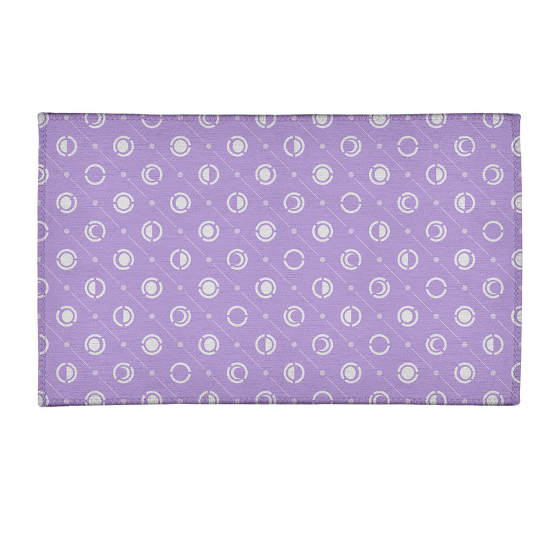 Tapis mauve/blanc lune phases, Rectangle 3 pi x 5 pi