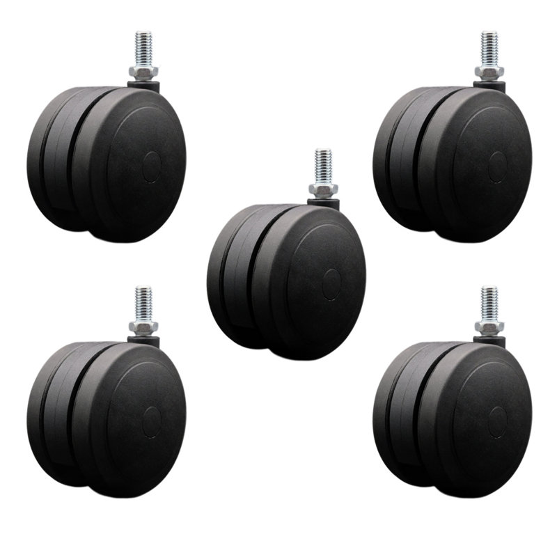 Ensemble de 5 roulettes 4 po, Noir