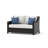 Deco Loveseat And Ottoman With Coffee Table - Bliss Ink-115996193