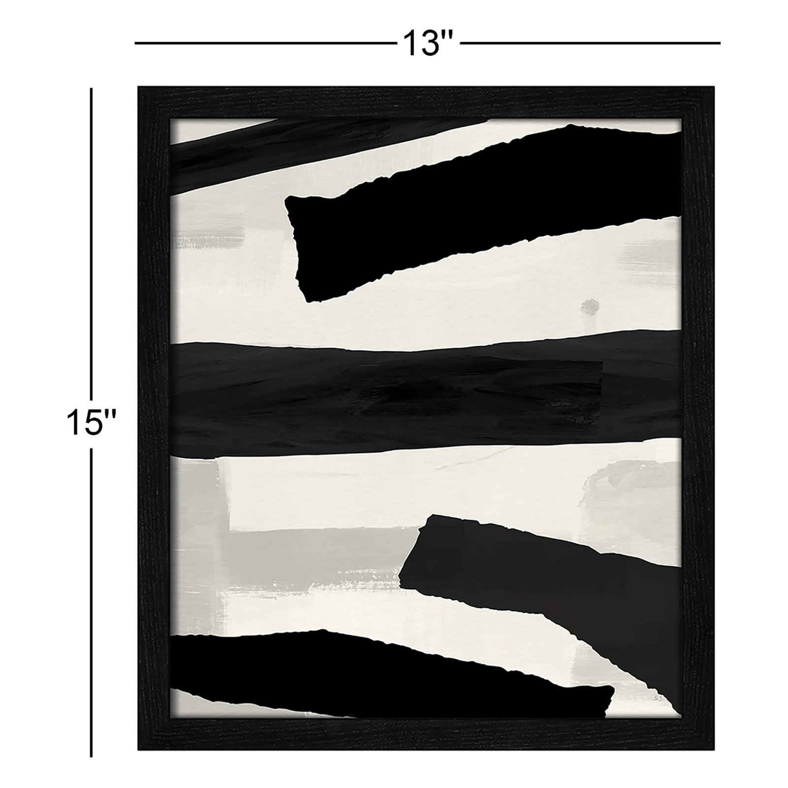 Casa Fine Arts Mountain Paths I Print, Black, 15" H x 13" W x 0.75" D