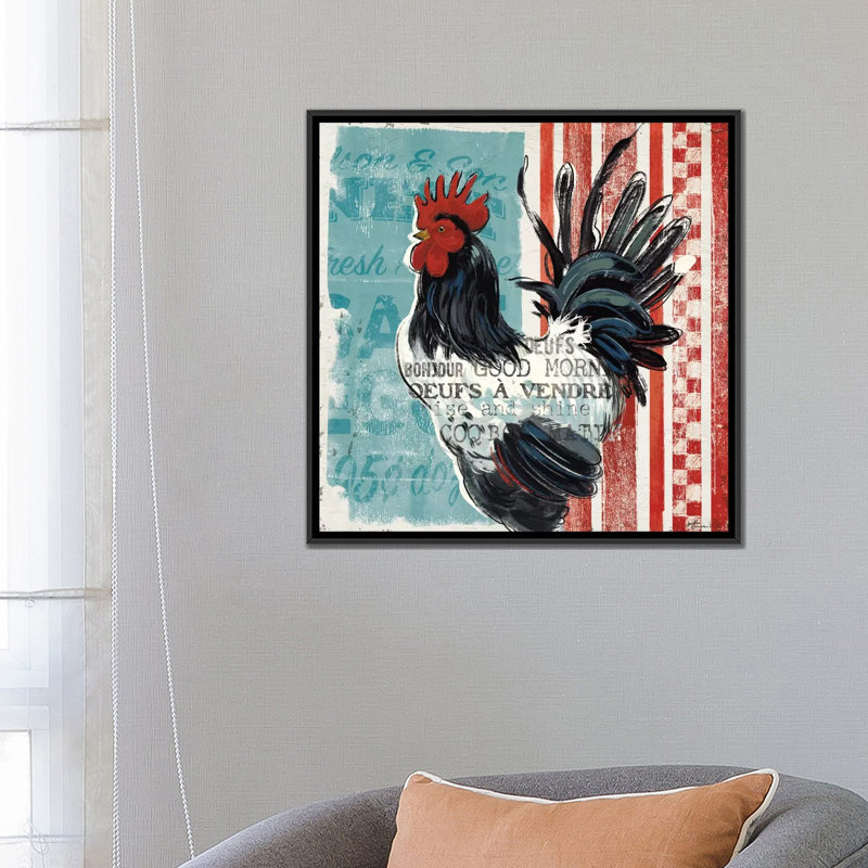 «Morning News II» par Janelle Penner, reproduction sur toile tendue sur toile tendue sur châssis, Toile avec cadre noir