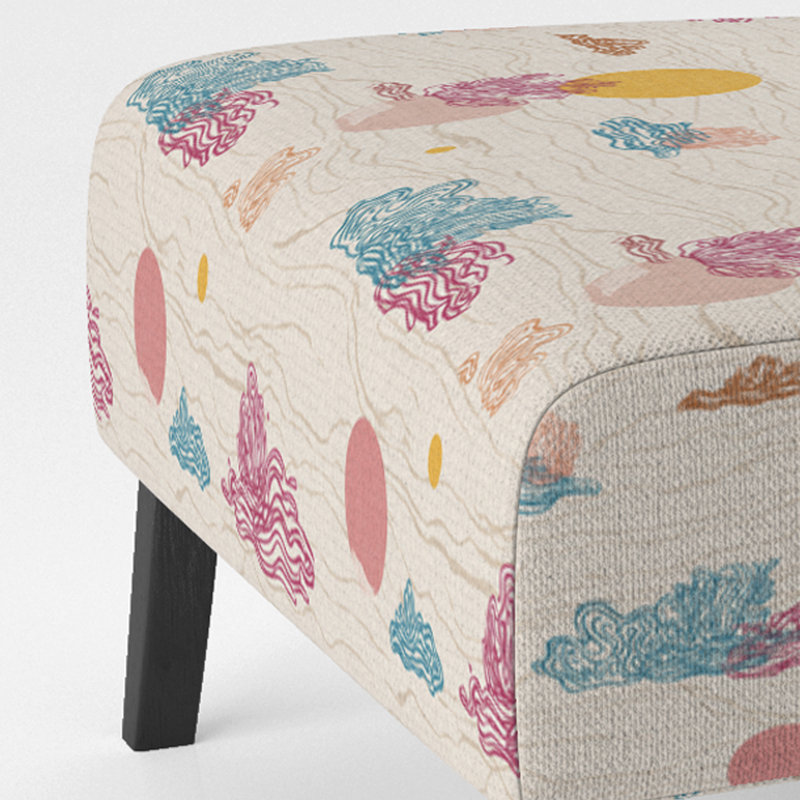 Fauteuil de chambre Abstract, Pantoufle sans accoudoirs