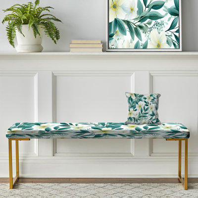 Banc tropical tapissier océanique à motif botanique IV