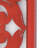 Square Wooden Floral Wall Plaque, Red