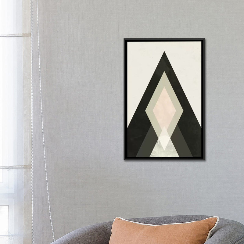 « montagnes from montagne i », impression sur toile, H 48 po x l 32 po x P 1,5 po, Toile avec cadre noir, Pas de tapis
