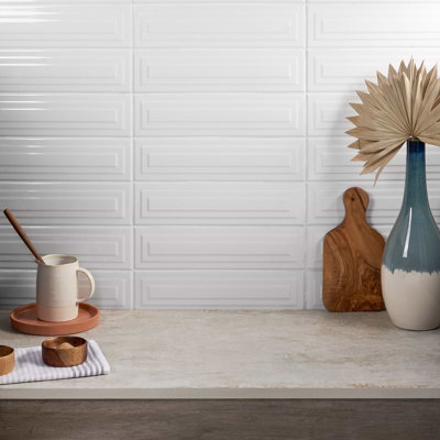 4.5 in. x 18 in. Glossy Ceramic Tile