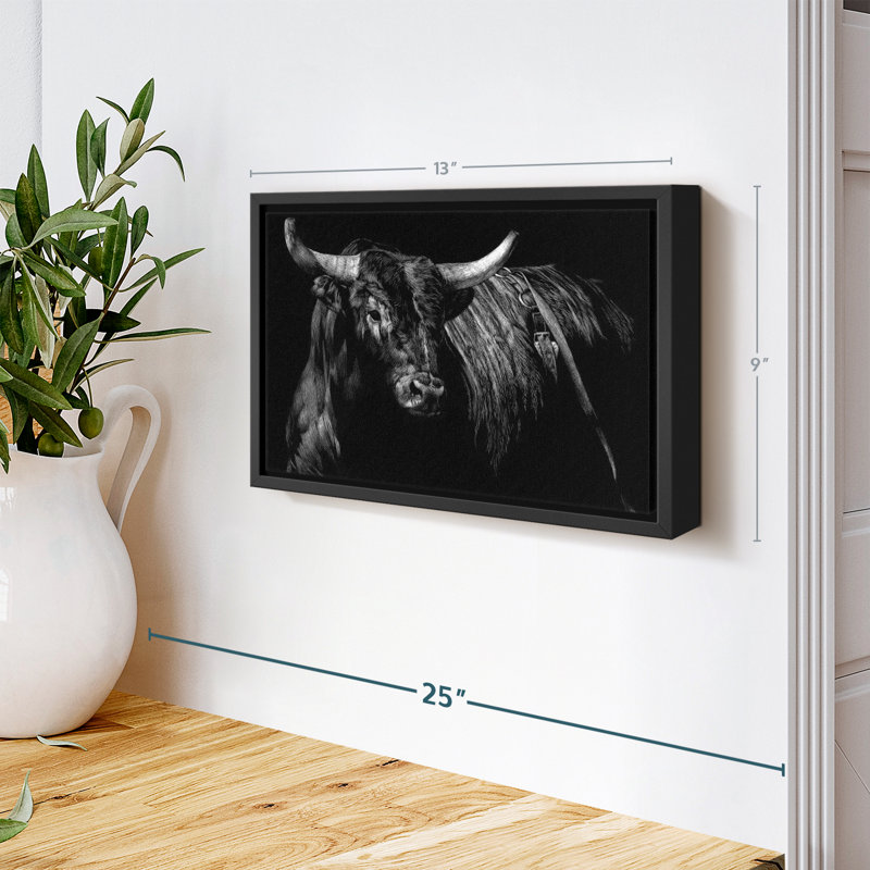 Animal «Brindle Rodeo Bull Canvas Print», H 9 po x l 13 po