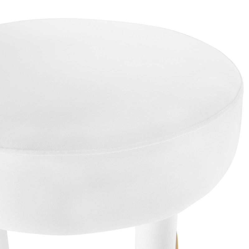 Modway Toulouse Stool, Gold, White, Bar Stool (30” Seat Height)