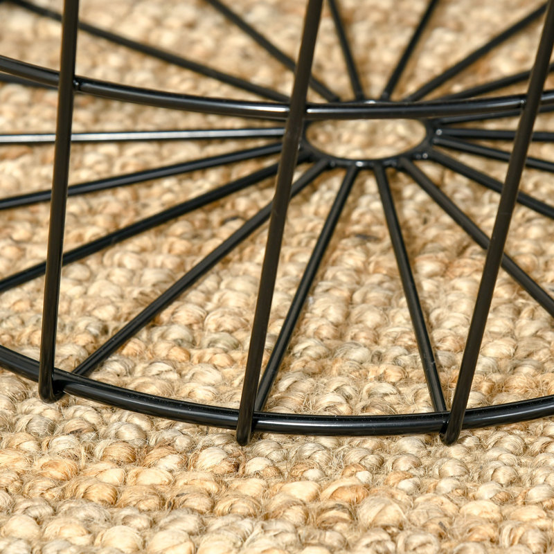 Round side table with removable top