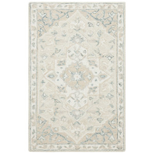 8'X 10' Dalewood Oriental Handwoven Wool Beige/Ivory Area Rug