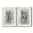 Rain Shadow I - Abstract Figures In Blue Wall Art, Matted and Framed Under Acrylic Glass, Set of 2, Large Living Room Wall Art-162534080-162536763-162534106