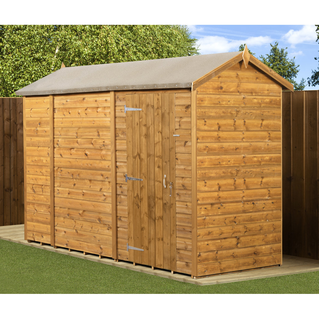 Modular Apex Garden Shed  10X4 No Windows