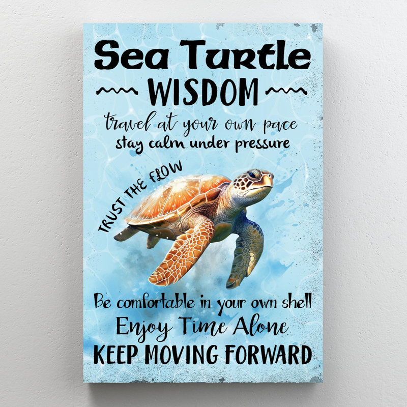" A Sea Turtle ", 20" H x 16" W x 2" D