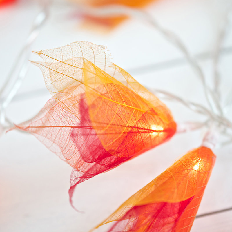 Bartok LED Natural Leaf String Light, 20 Lamps - 5 Metre Long