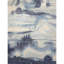 Abstract Area Rug in Silver/Blue/Ivory