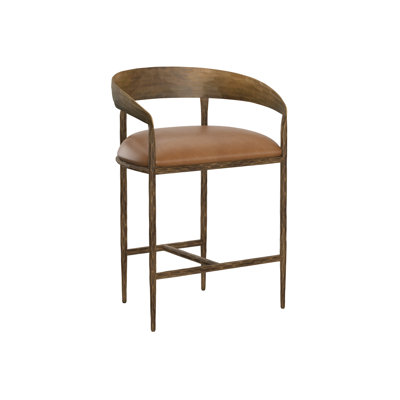 ZANATTA BARSTOOL - CHARCOAL BLACK LEATHER