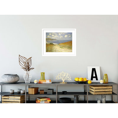 Path In The Wheat at Pourville by Claude Monet -Framed Giclee Print