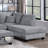 Contemporary Style 3Pc Sectional Set Right Arm Chaise Left Arm Sofa W/ Usb Port Storage Ottoman Throw Pillow Wooden Legs Fog Finish Primary Living Room-1214704441