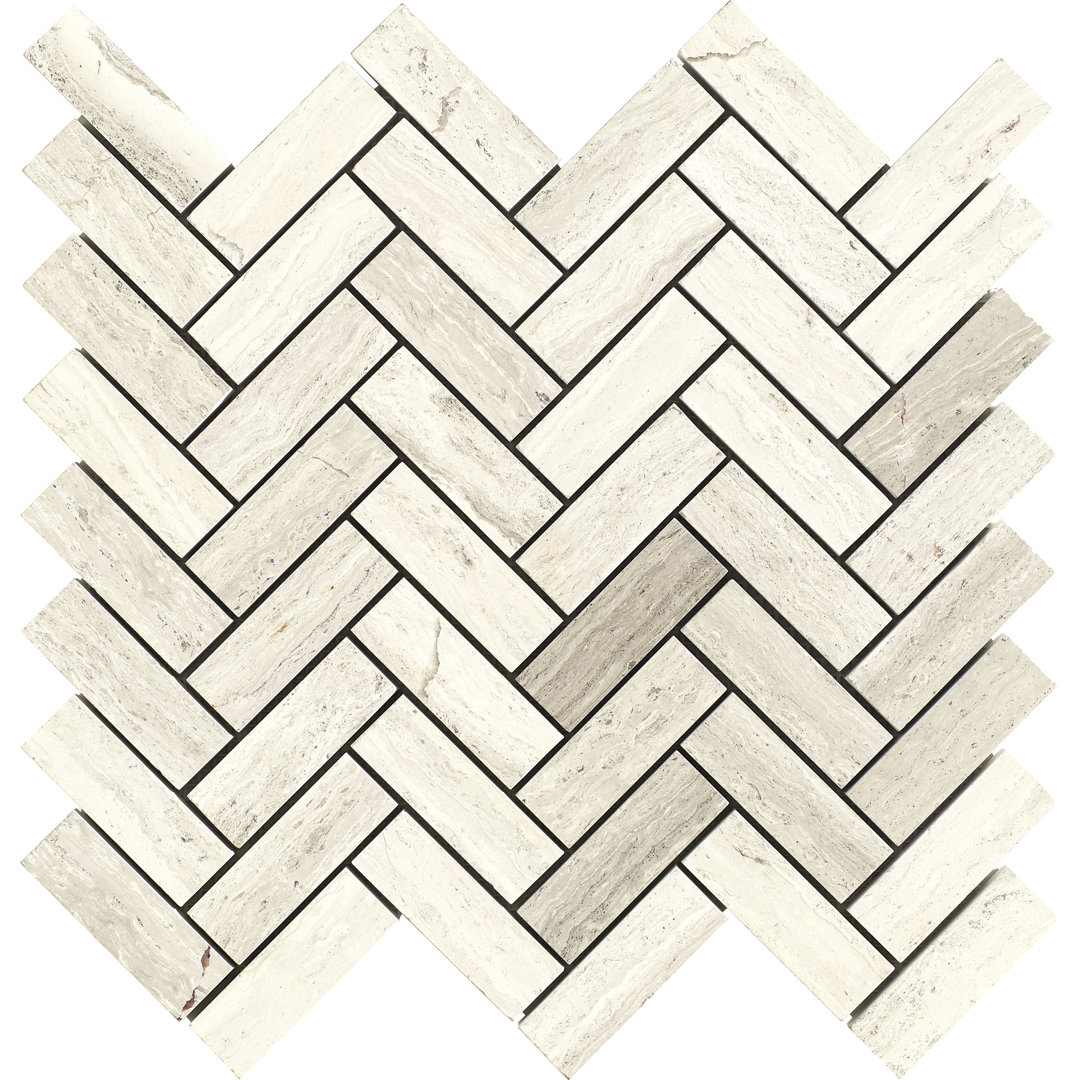 13" x 12" Marble Herringbone Mosaic Wall & Floor Tile Marble Online 