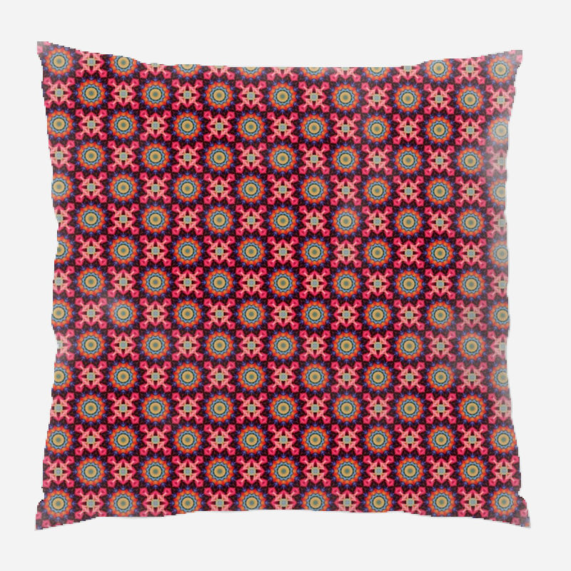 Coussin kaléidoscope, Intérieur