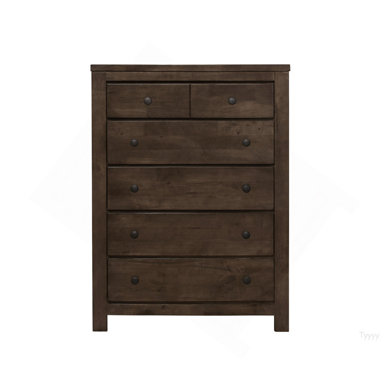 Commode brune à 5 tiroirs