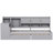 Twin L-Shape Daybed With Storage, Study Desk And Bookshelf - Space For Shared Living Areas Gray 3 Cabinets, 2 Drawers, Shelf Ideal Bedroom Or Office Use-1115058065