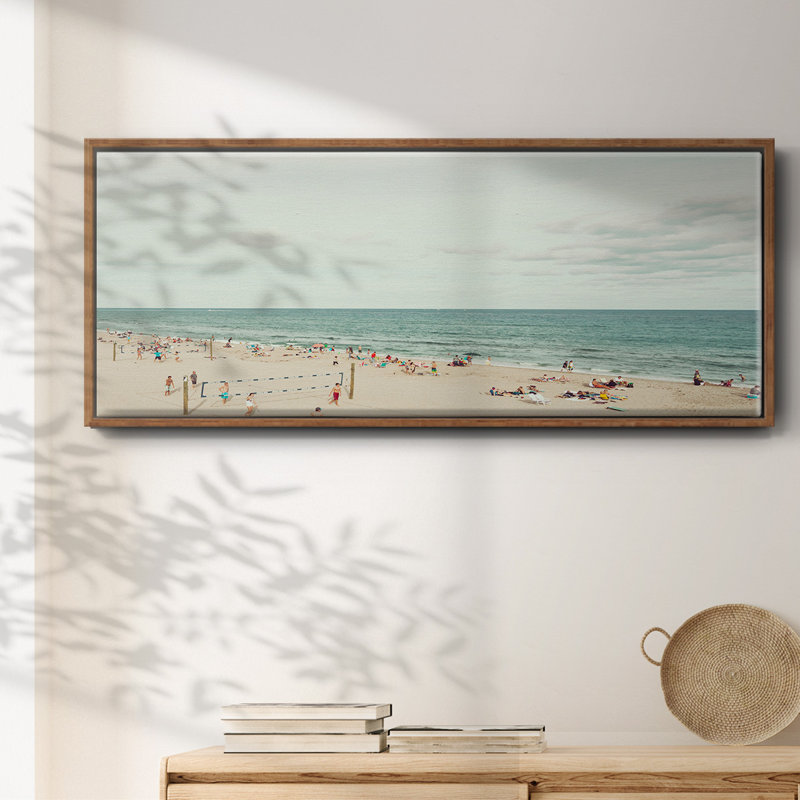 Jour à la plage - toile encadrée, H 20 po x l 50 po