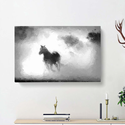 Horses In Abstract - Wrapped Canvas
